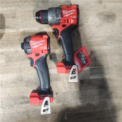 HOUSTON LOCATION - AS-IS (APPEARS LIKE NEW) Milwaukee 18V Lithium-Ion Brushless Cordless Hammer Drill and Impact Driver Combo Kit