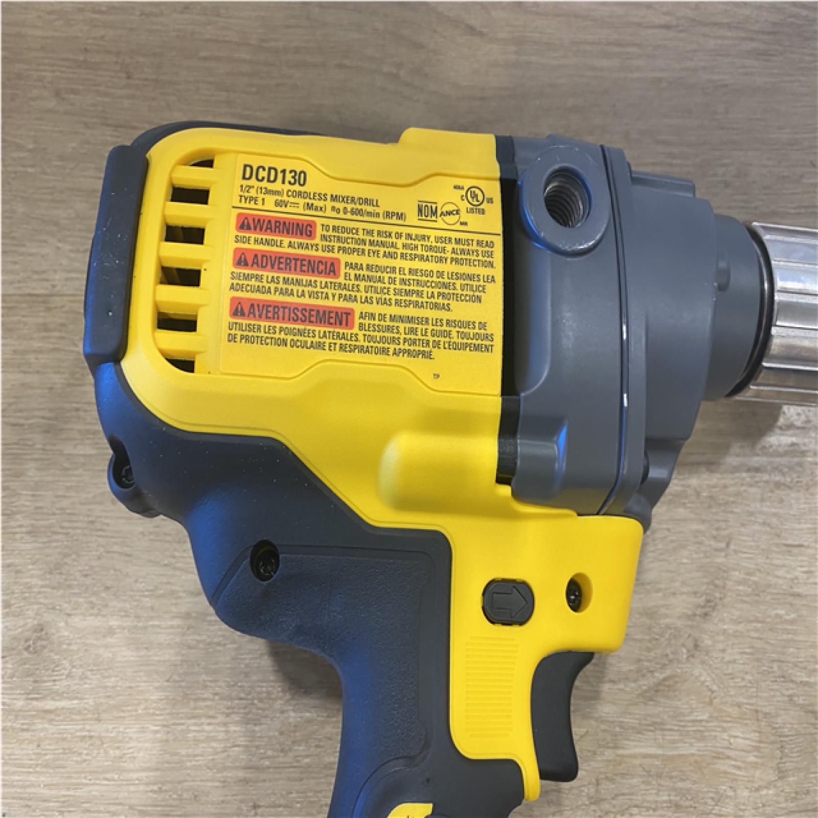 AS-IS DEWALT FLEXVOLT 60-Volt MAX Cordless Brushless 1/2 in. Mixer/Drill with E-Clutch (Tool-Only)