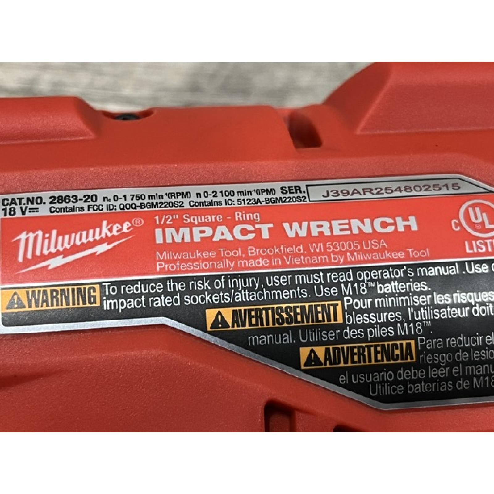 AS-IS Milwaukee M18 FUEL ONE-KEY 18V Lithium-Ion Brushless Cordless 1/2 in. Impact Wrench with Friction Ring (Tool-Only)