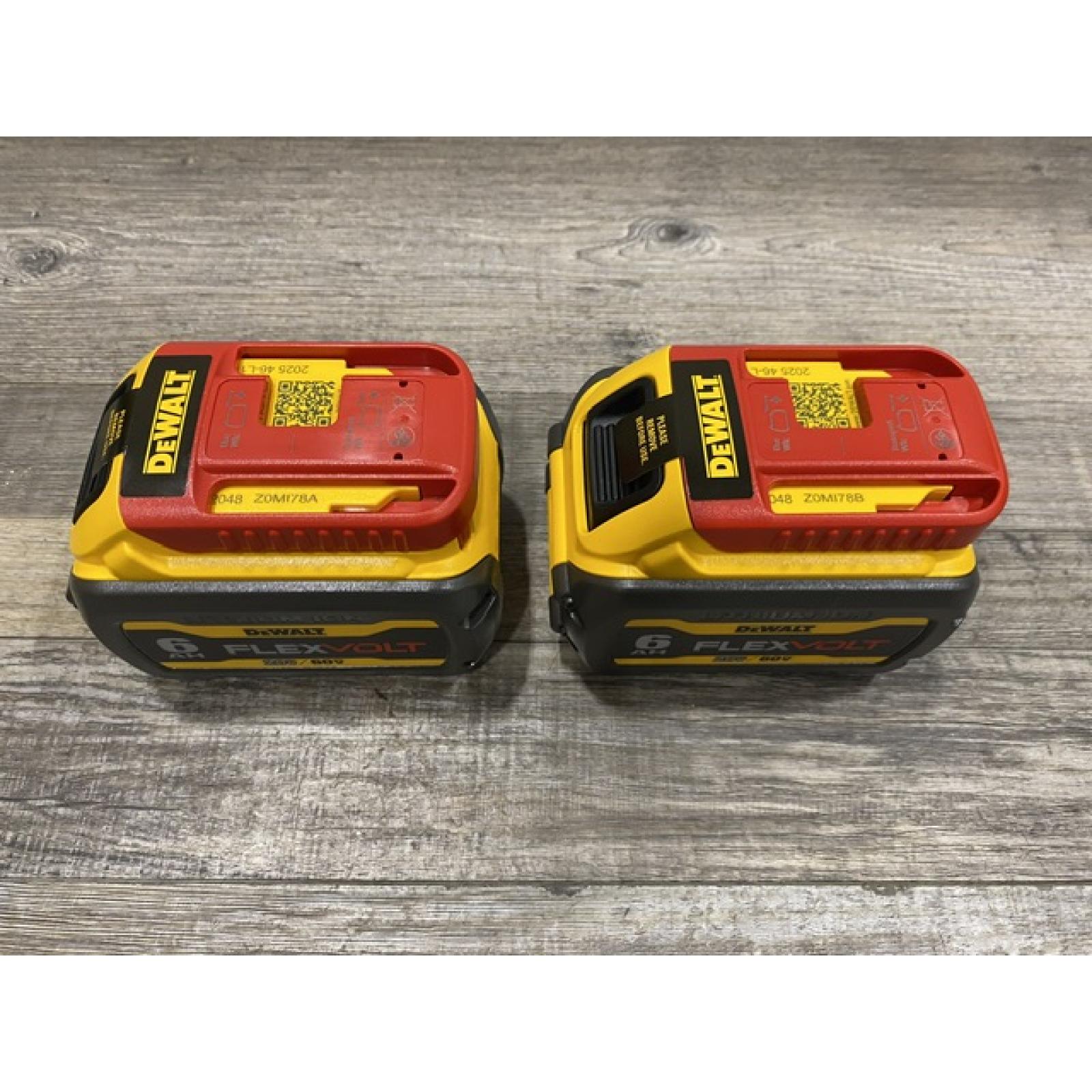 AS-IS DEWALT FLEXVOLT 20V/60V MAX Lithium-Ion 6.0Ah Battery Pack (2 Pack)