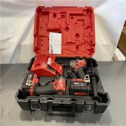 AS-IS - MILWAUKEE FUEL 18V Lithium-Ion Brushless Cordless Hammer Drill and Impact Driver Combo Kit