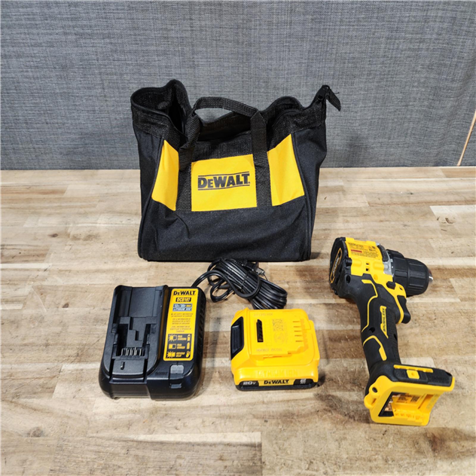 HOUSTON LOCATION - AS - IS DEWALT Atomic 20V Lithium-Ion Cordless Compact 1/2 in. Drill/Driver Kit