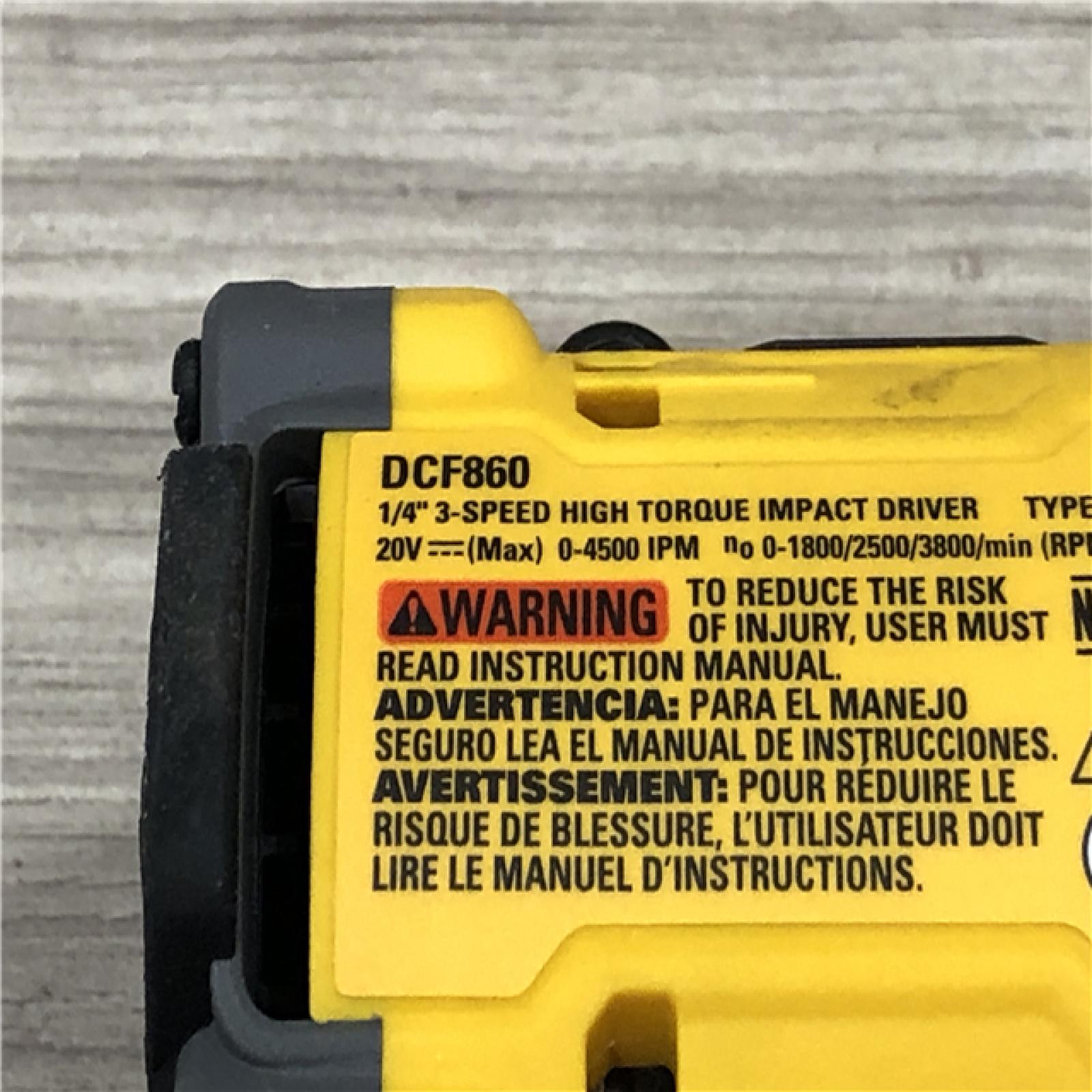 AS-IS DEWALT Shell 20v Max XR Impact Driver (Tool-Only)