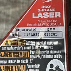 AS-IS Milwaukee 12-Volt Lithium-Ion Cordless Green 250 ft. 3-Plane Laser Level Kit
