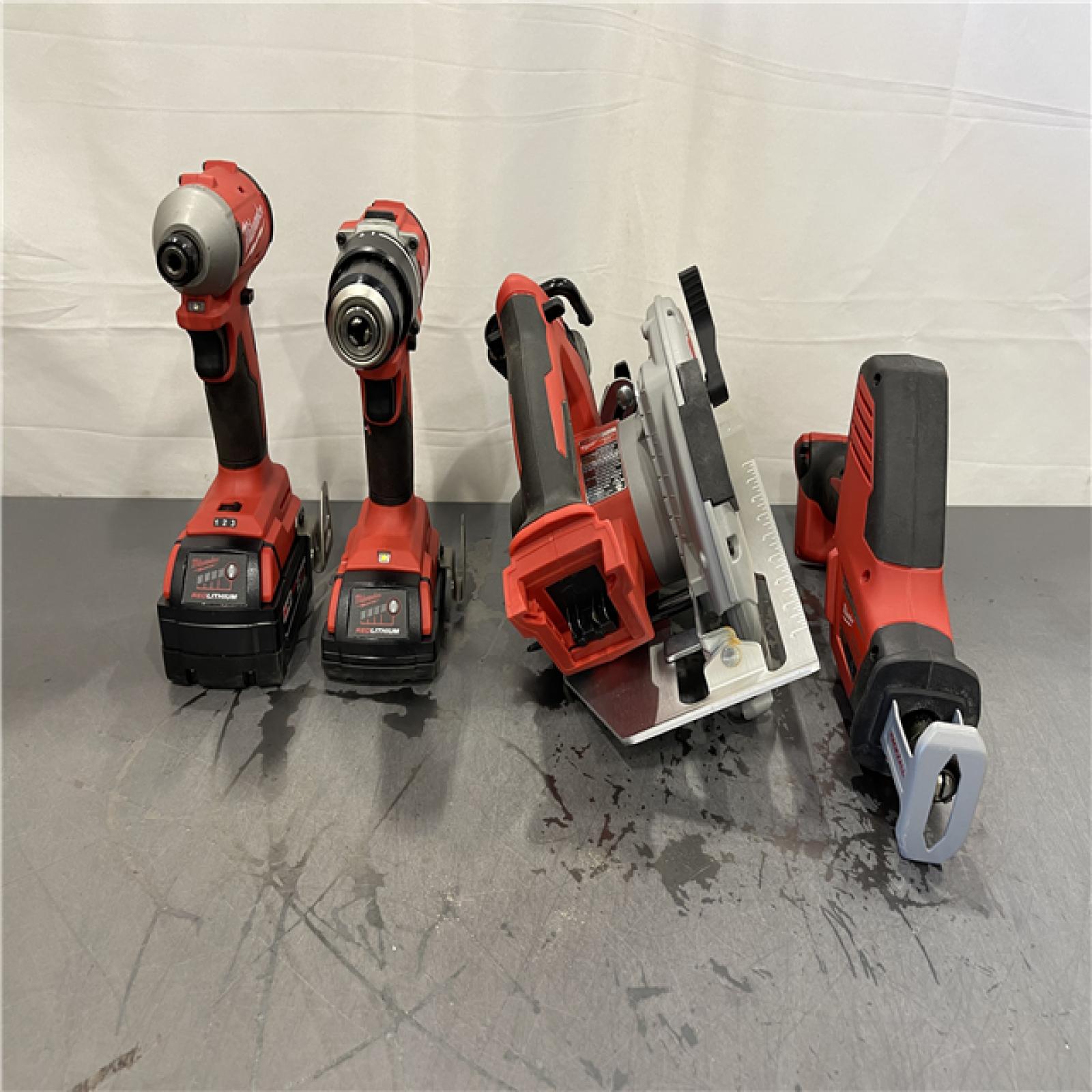 AS-IS - Milwaukee M18 18-Volt Lithium-Ion Brushless Cordless Combo Kit (4-Tool)