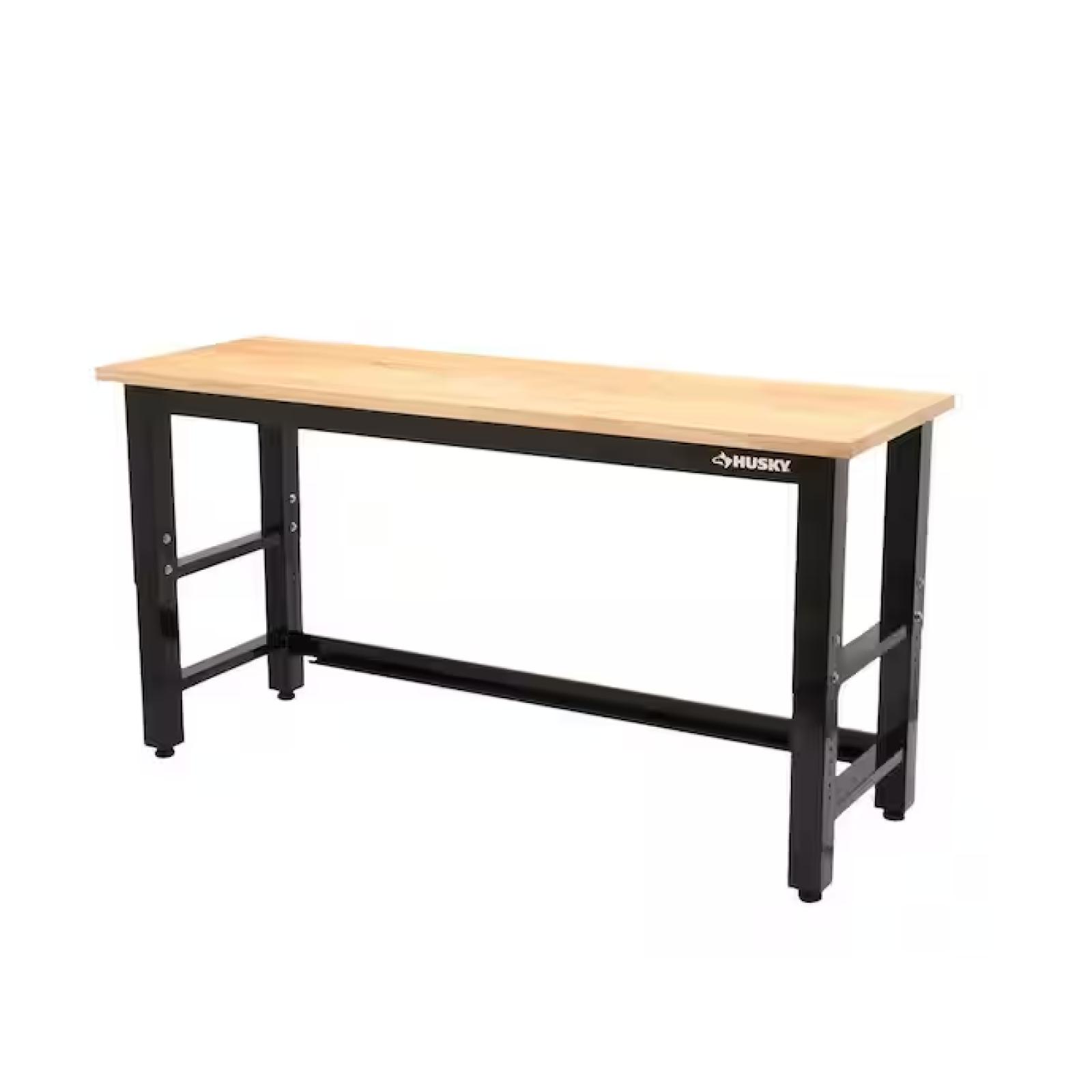 DALLAS LOCATION - Husky 72 in. W x 24 in. D Adjustable Height Black Workbench for Ready to Assemble Steel Garage Storage System 3 (UNITS)