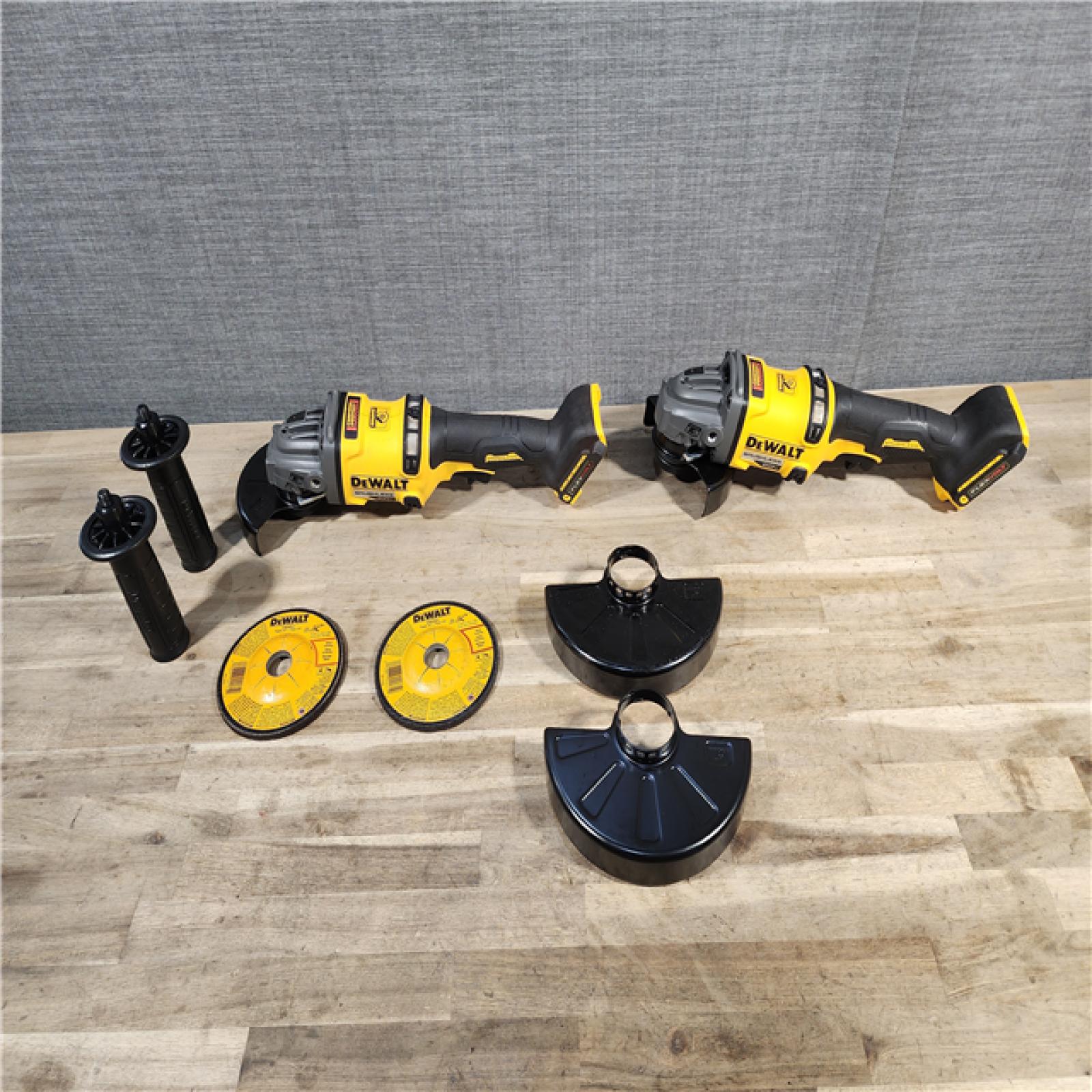 HOUSTON LOCATION - AS-IS (2) DEWALT 60V MAX Cordless Brushless 4.5 in. to 6 in. Small Angle Grinder with Kickback Brake (Tool Only)
