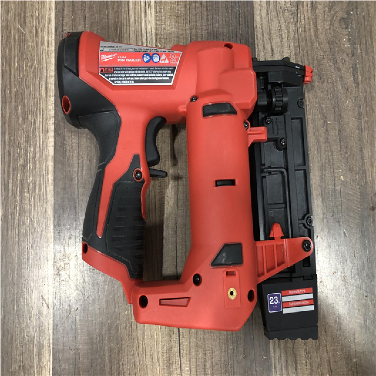 AS-IS Milwaukee 12-Volt 23-Gauge Lithium-Ion Cordless Pin Nailer (Tool-Only)