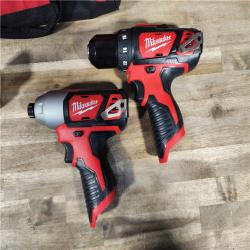 HOUSTON LOCATION - AS-IS Milwaukee 2 Tool Combo Kit W/ (2) Battery & Charger