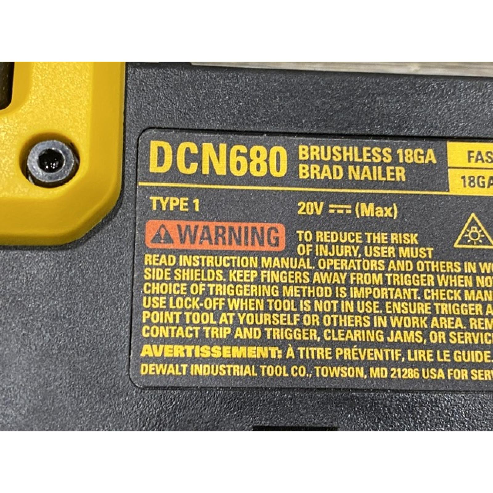 AS-IS DEWALT 20V MAX XR Lithium-Ion Electric Cordless 18-Gauge Brad Nailer (Tool Only)