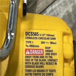 AS-IS DEWALT 20V MAX Cordless Brushless 6-1/2 in. Sidewinder Style Circular Saw (Tool Only)
