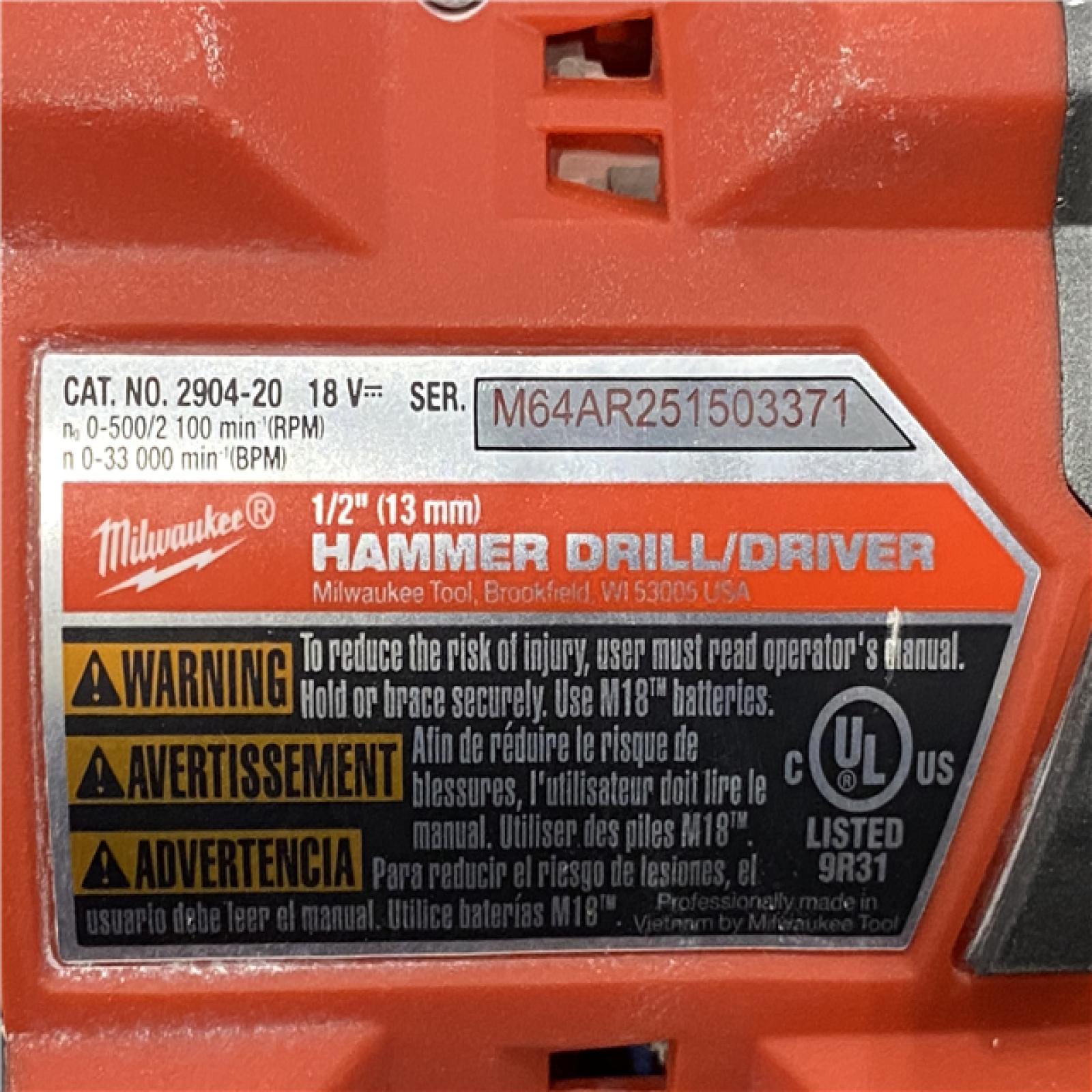 AS-IS Milwaukee 18V Lithium-Ion Brushless Cordless Hammer Drill and Impact Driver Combo Kit