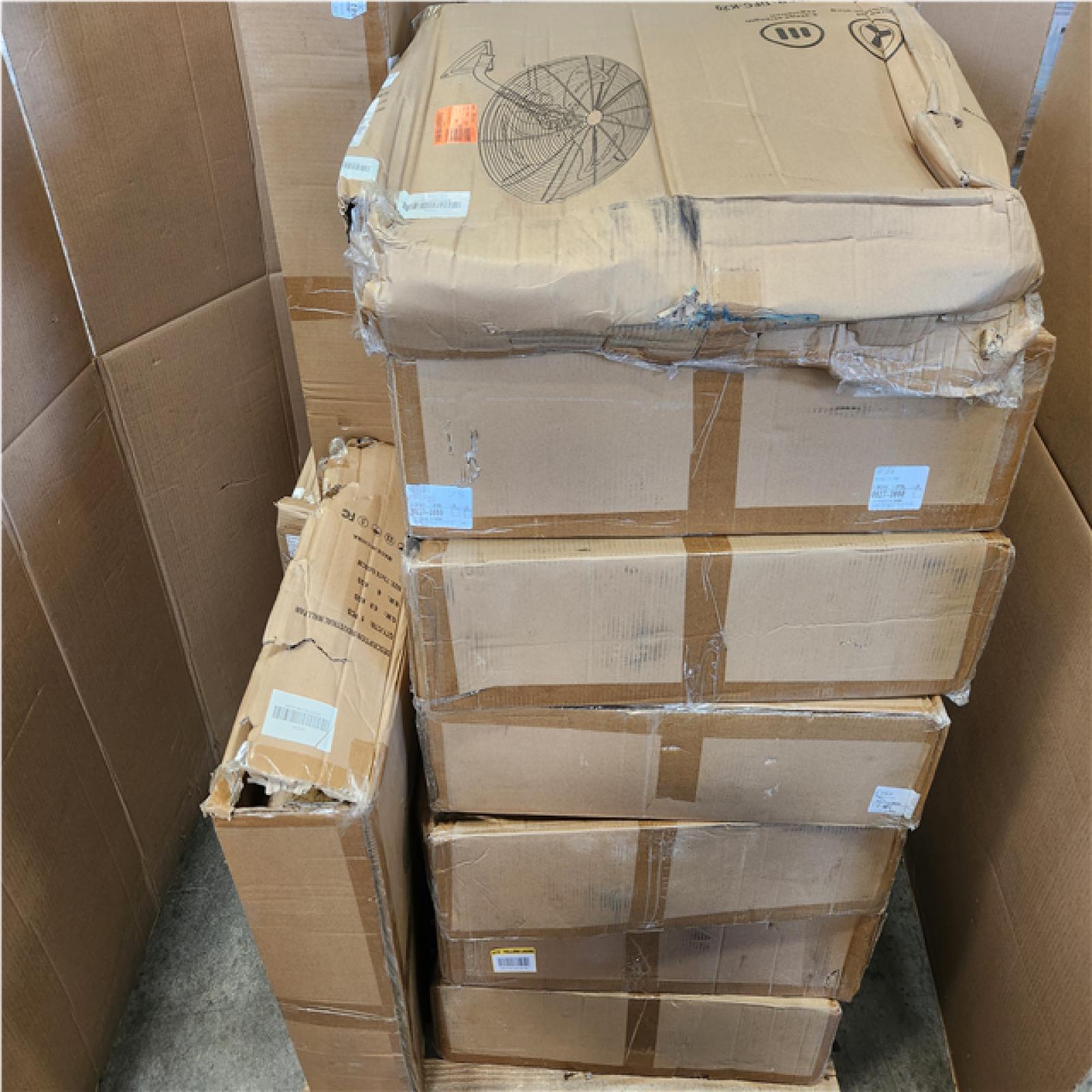 Phoenix NEW TMWINGS 22 in. 3-Speed Drum Fan in Black with 7000 CFM Industrial Fan Pallet of 17