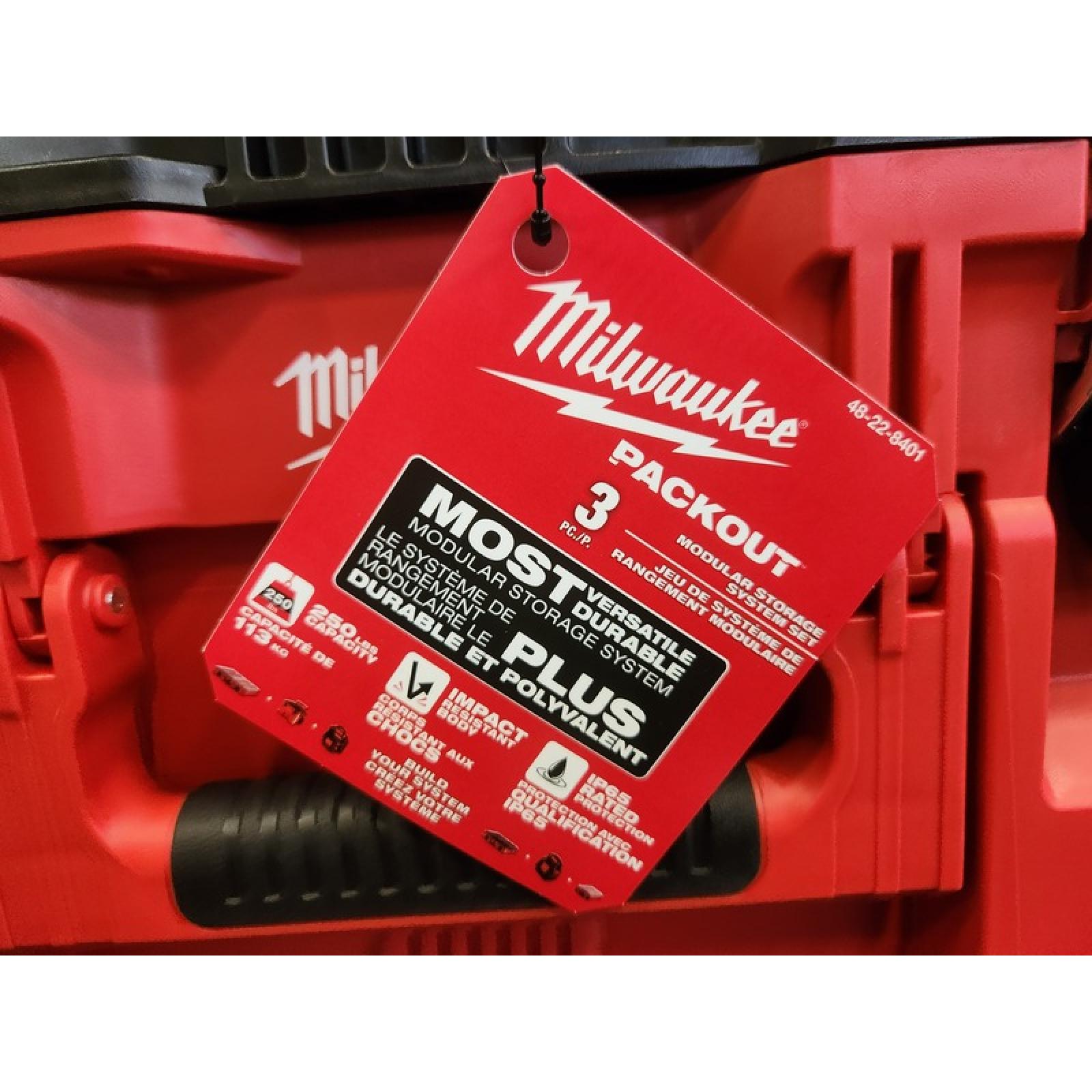 Phoenix NEW Milwaukee PACKOUT 22 in. Rolling Tool Box  22 in. Large Tool Box and 22 in. Medium Tool Box ProSystem Low Profile Handle