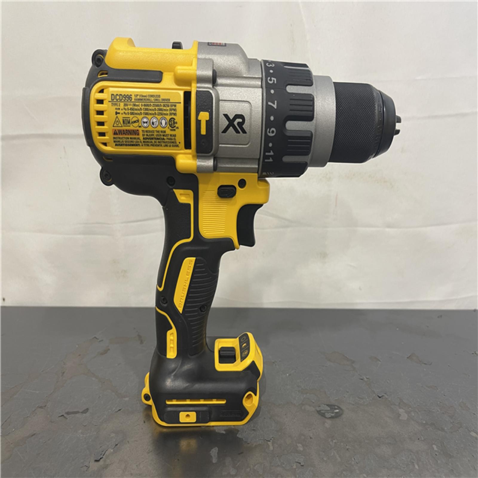 AS-IS- DEWALT 20-Volt MAX XR Lithium-Ion Cordless 1/2 in. Premium Brushless Hammer Drill (Tool-Only)