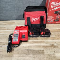 HOUSTON LOCATION - AS-IS Milwaukee M18 18V Lithium-Ion Cordless Drill Driver/Impact Driver Combo Kit