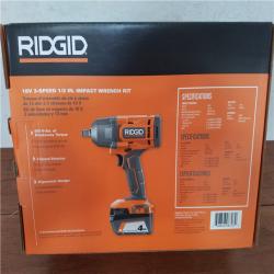 California NEW Ridgid 18V 3-Speed 1/2 in. Impact Wrench Kit  Includes (1) Battery  Charger and Bag
