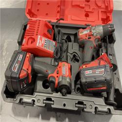 AS-IS - Milwaukee M18 FUEL 18V Lithium-Ion Brushless Cordless Hammer Drill and Impact Driver Combo Kit
