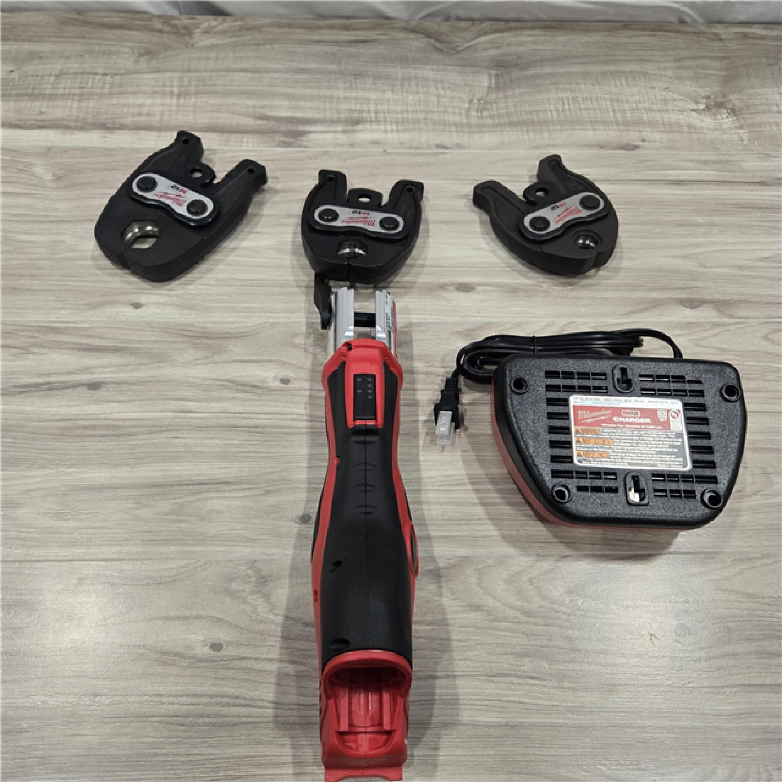 AS-IS MILWAUKEE 12-Volt Lithium-Ion Force Logic Cordless Press Tool Kit (3 Jaws Included) with Two 1.5 Ah Battery and Hard Case