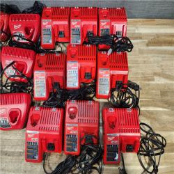 HOUSTON LOCATION - AS - IS MILWAUKEE BATTERY CHARGER PACK QTY - 15
