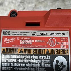 AS-IS Milwaukee 18V Lithium-Ion Brushless Cordless 1/2 in. Compact Hammer Drill/Driver (Tool-Only)