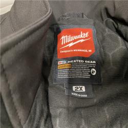 AS-IS Milwaukee Men's 2X-Large 12-Volt Lithium-Ion Cordless Tough Shell Black Heated Jacket Kit