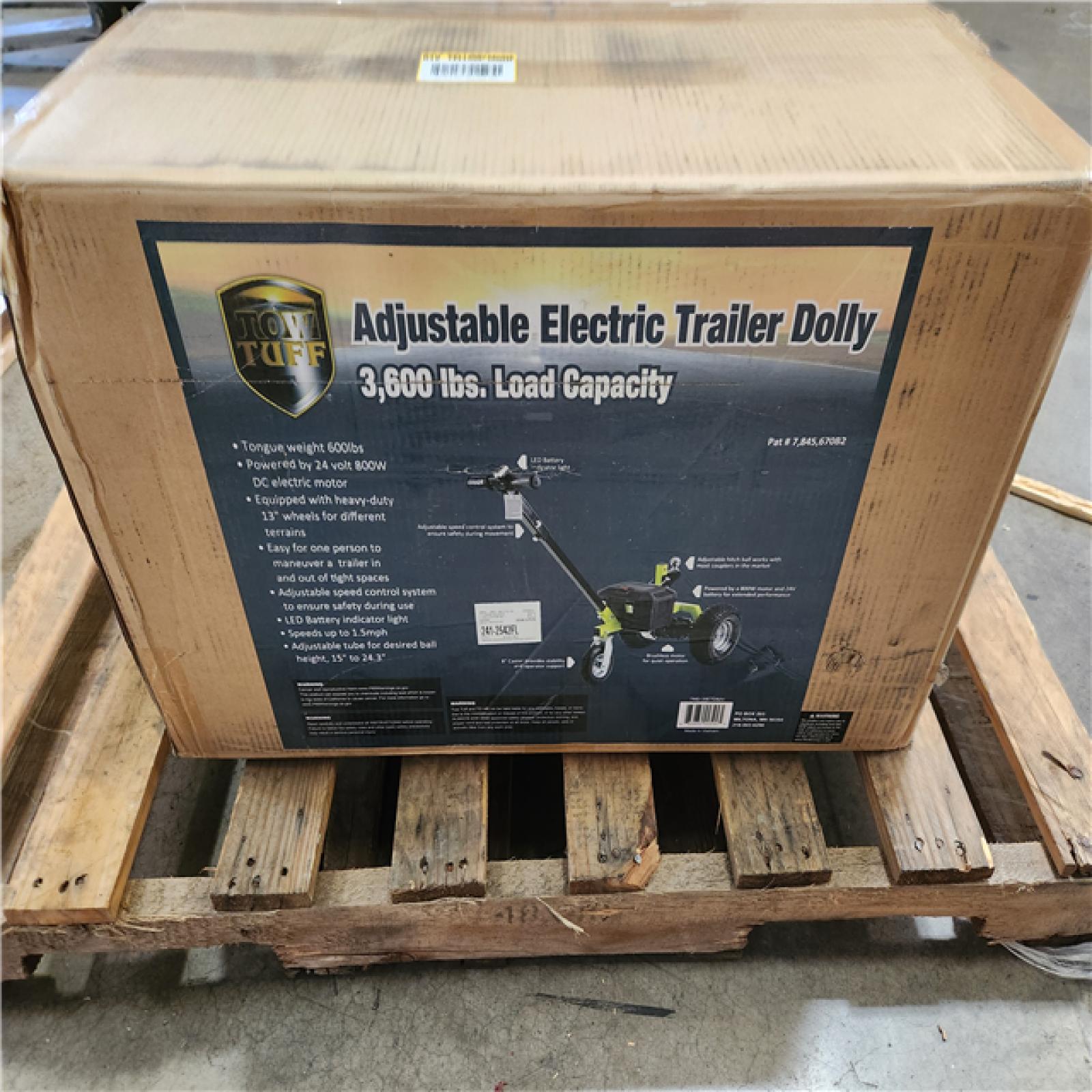 Phoenix NEW YARD TUFF Adjustable 3500 Lbs Capacity Electric Trailer Dolly  Green (SEALED)