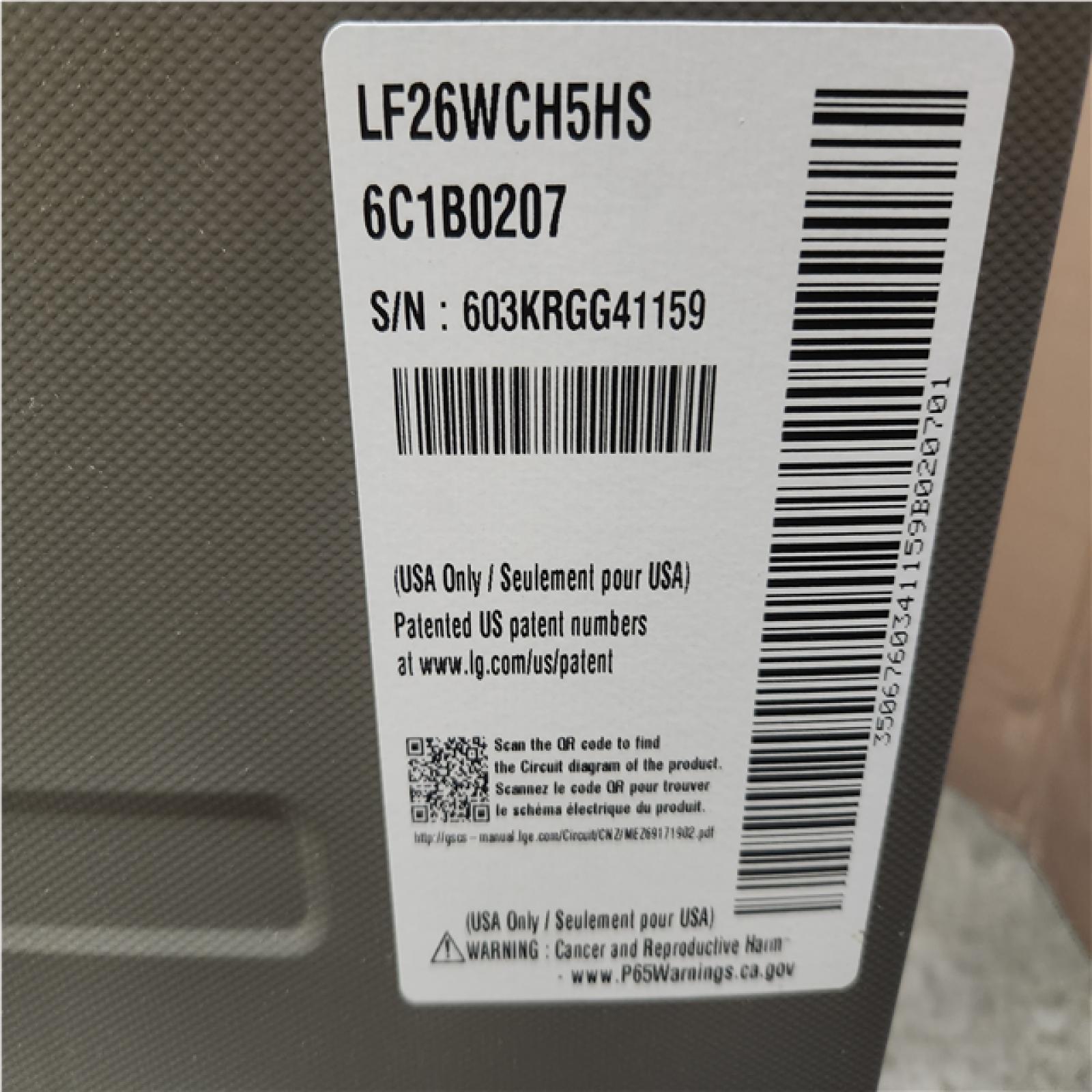 Phoenix LIKE NEW LG 26 cu. ft. Counter-Depth MAX 3-Door French Door Refrigerator with Ice and Water Dispenser  Craft Ice  Stainless Steel