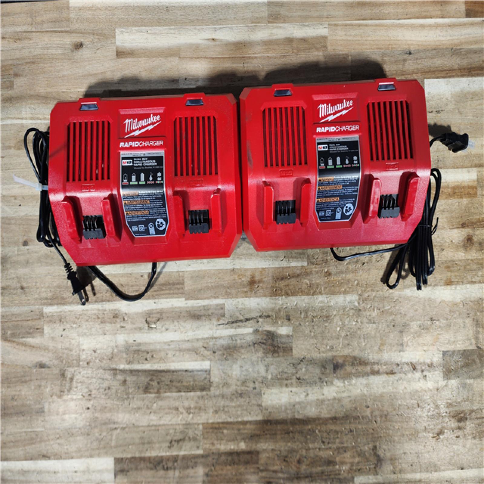HOUSTON LOCATION - AS-IS MILWAUKEE BATTERY CHARGER PACK QTY - 2