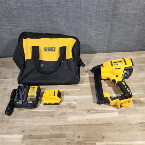 HOUSTON LOCATION - AS-IS DeWALT DCN681D1 20-Volt MAX 18ga Cordless Brushless Narrow Crown Stapler Kit
