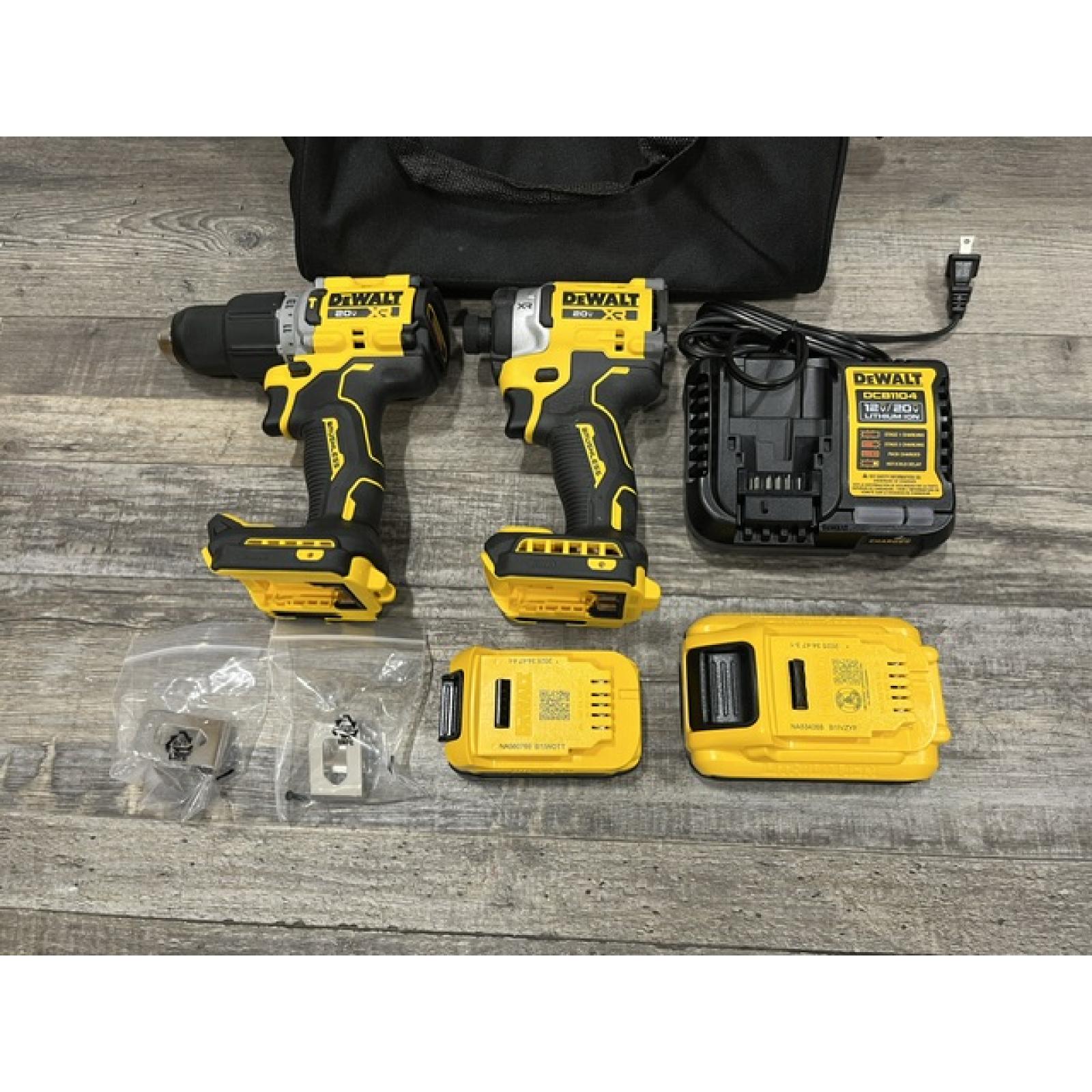AS-IS DEWALT 20V XR Lithium-Ion Cordless 2-Tool Combo Kit