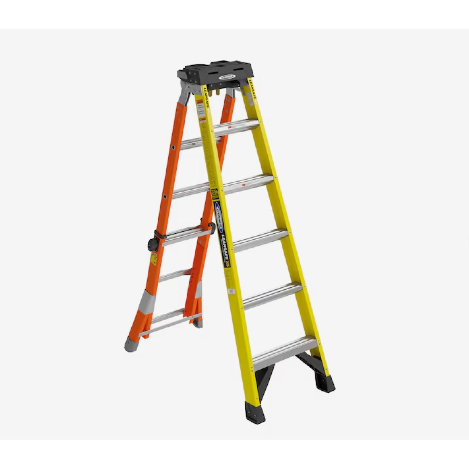 NEW! - Werner LEANSAFE X5 14-ft Reach Type 1aa- 375-lb Load Capacity Multi-Position Ladder