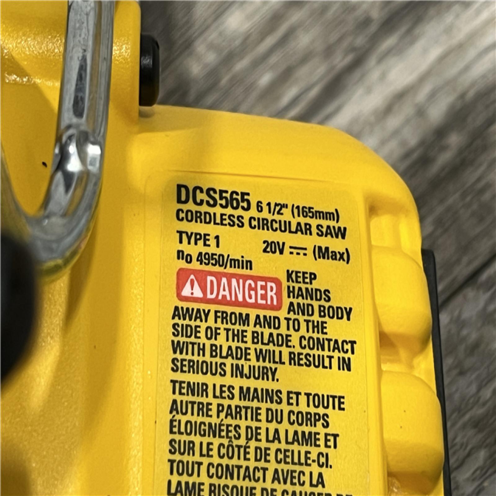 AS-IS DEWALT 20V MAX Cordless Brushless 6-1/2 in. Sidewinder Style Circular Saw (Tool Only)