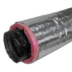 DALLAS LOCATION - Everbilt 8 in. x 25 ft. Insulated Flexible Duct R6 Silver Jacket