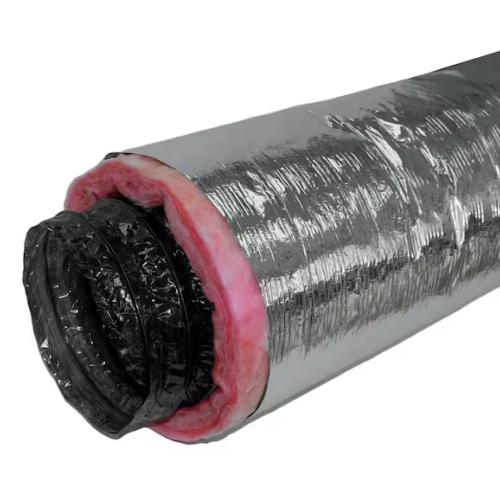 DALLAS LOCATION - Everbilt 8 in. x 25 ft. Insulated Flexible Duct R6 Silver Jacket