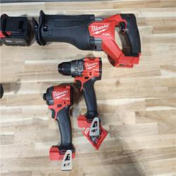 HOUSTON LOCATION - AS-IS M18 FUEL 18V Lithium-Ion Brushless Cordless Combo Kit (3-Tool) with Two 5.0 Ah Batteries  1 Charger 1 Tool Bag