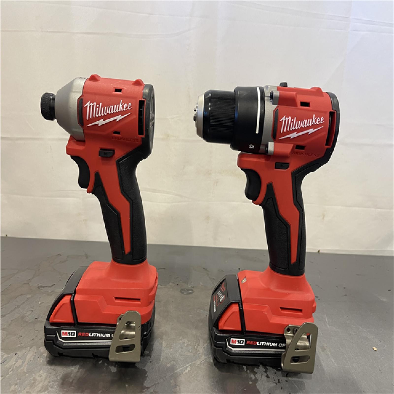 AS-IS- Milwaukee M18 Compact Brushless 2-Tool Combo Kit