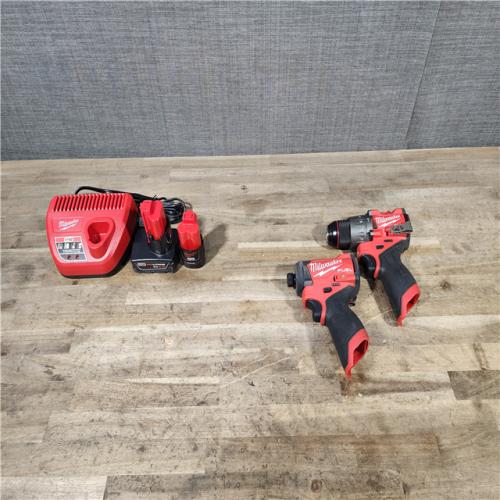 HOUSTON LOCATION - AS-IS Milwaukee 3497-22 12V Brushless Hammer Drill and Impact Driver Combo Kit