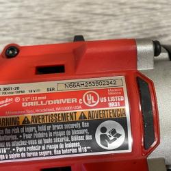 AS-IS Milwaukee 18V Lithium-Ion Brushless Cordless 1/2 in. Compact Drill/Driver Kit