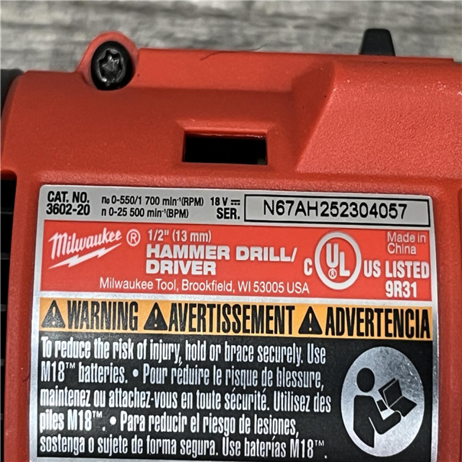 AS-IS Milwaukee 18-Volt Lithium-Ion Brushless Cordless Compact Hammer Drill/Impact Combo Kit