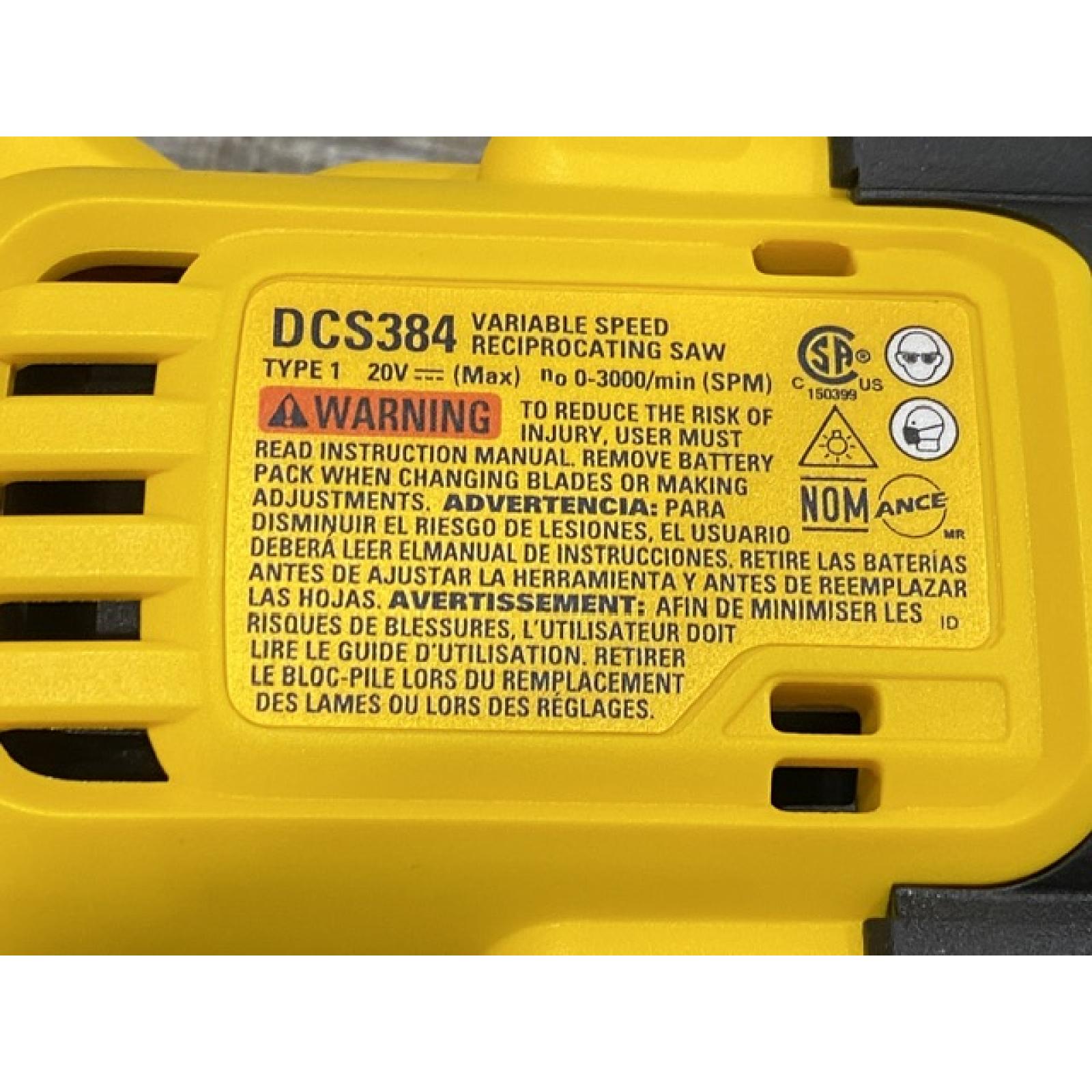 AS-IS DEWALT 20-Volt XR Cordless Reciprocating Saw (Tool Only)