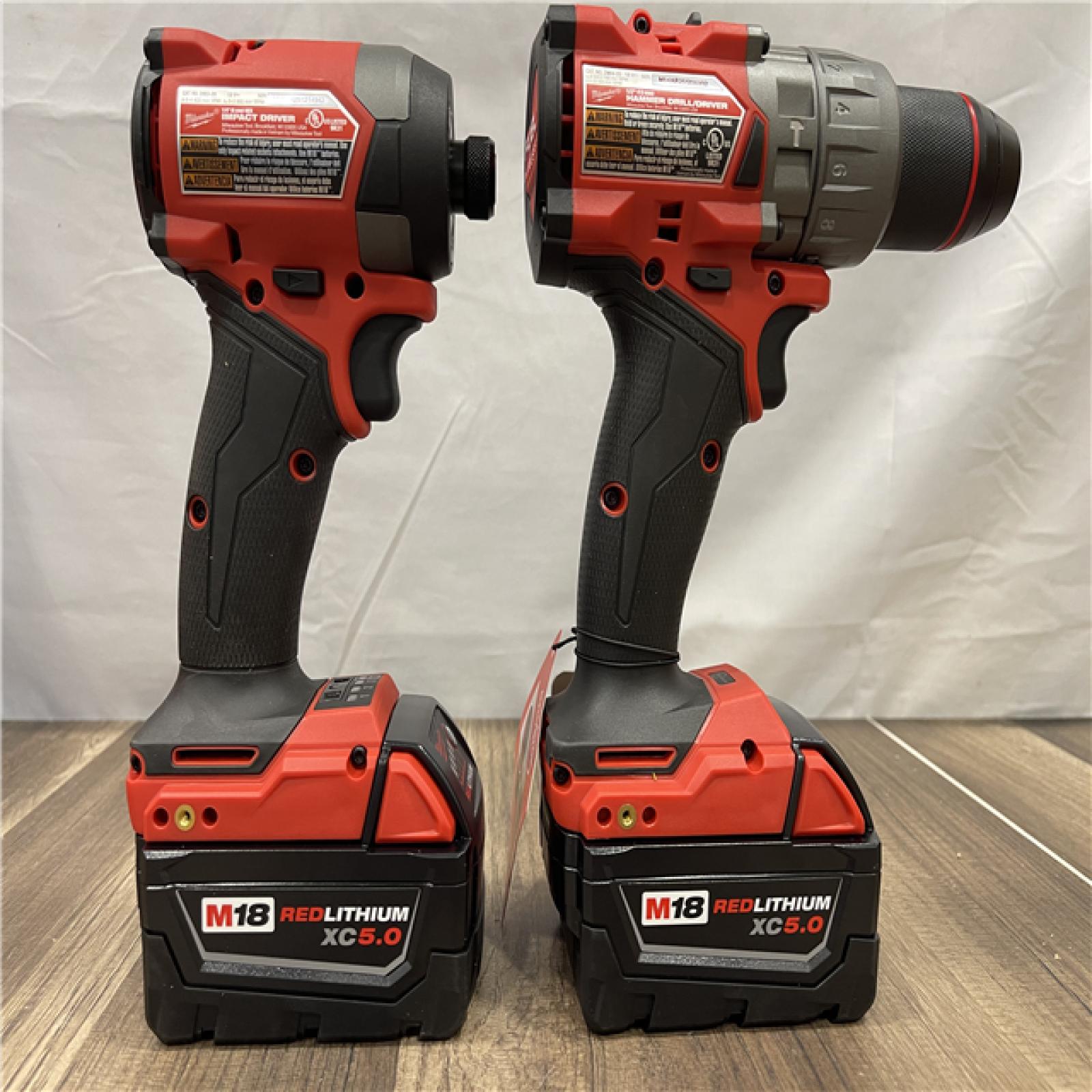 AS-IS Milwaukee M18 FUEL 18V Lithium-Ion Brushless Cordless Hammer Drill and Impact Driver Combo Kit