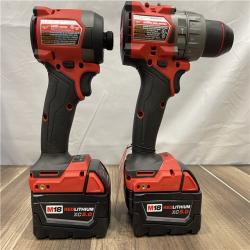 AS-IS Milwaukee M18 FUEL 18V Lithium-Ion Brushless Cordless Hammer Drill and Impact Driver Combo Kit
