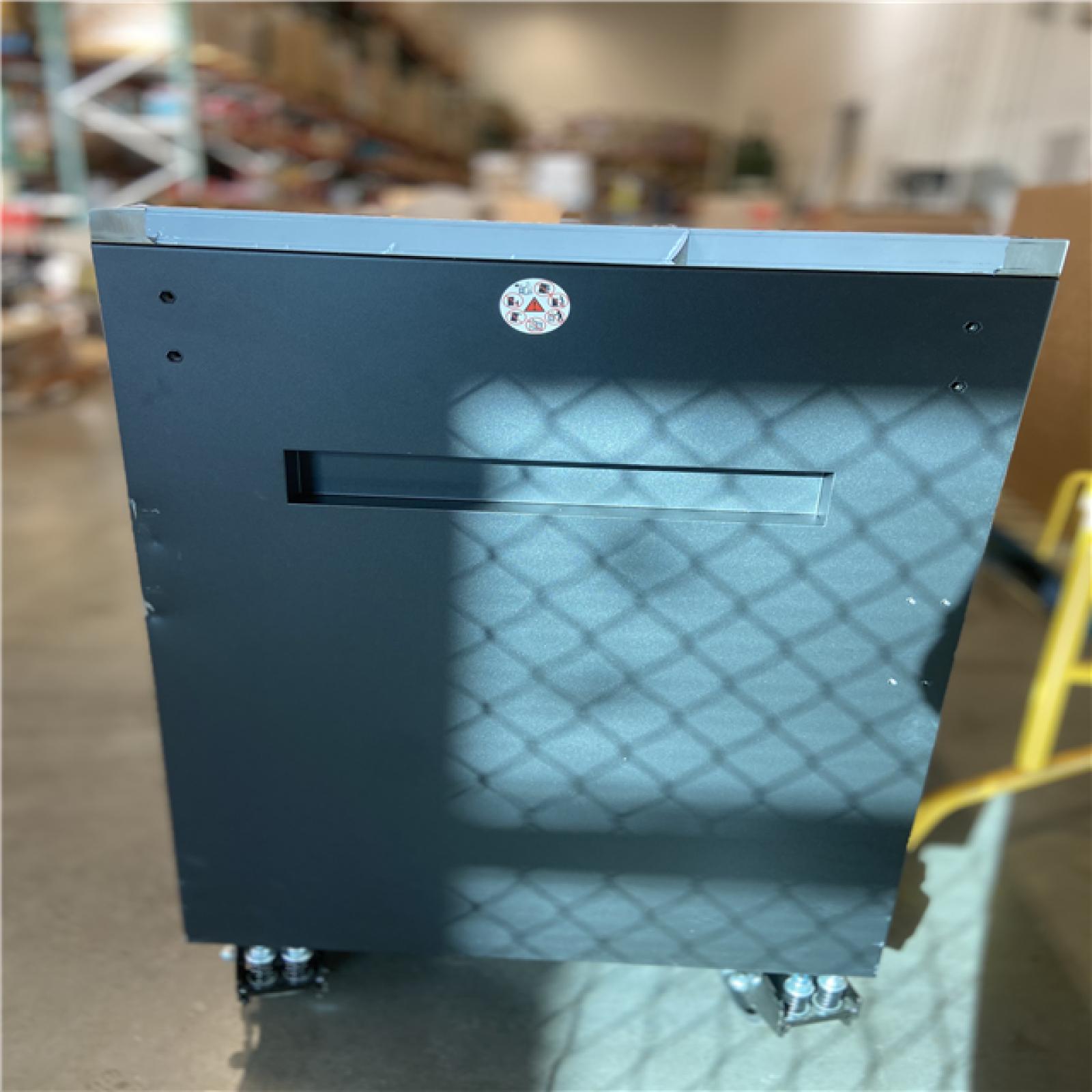 DALLAS LOCATION - Husky Tool Storage Heavy Duty 96 in. W x 24 in. D Matte Black Mobile Workbench Cabinet with Stainless Steel Top