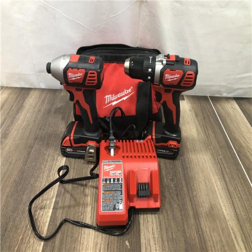 AS-IS Milwaukee 18V Lithium-Ion Cordless Drill Driver/Impact Driver Combo Kit