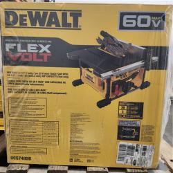 NEW-  DeWALT DCS7485B FLEXVOLT 60-Volt 8-1/4-Inch Adjustable Table Saw - Bare Tool