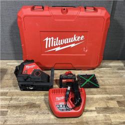 Houston Location AS-IS Milwaukee 12-Volt Lithium-Ion Cordless Green 250 ft. 3-Plane Laser Level Kit