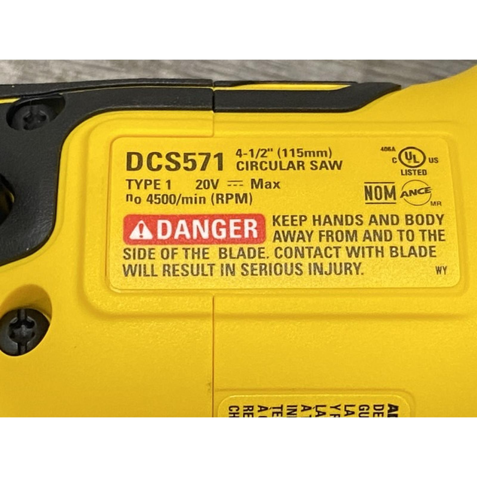 AS-IS DEWALT ATOMIC 20V MAX Cordless Brushless 4-1/2 in. Circular Saw (Tool Only)