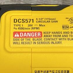 AS-IS DEWALT ATOMIC 20V MAX Cordless Brushless 4-1/2 in. Circular Saw (Tool Only)