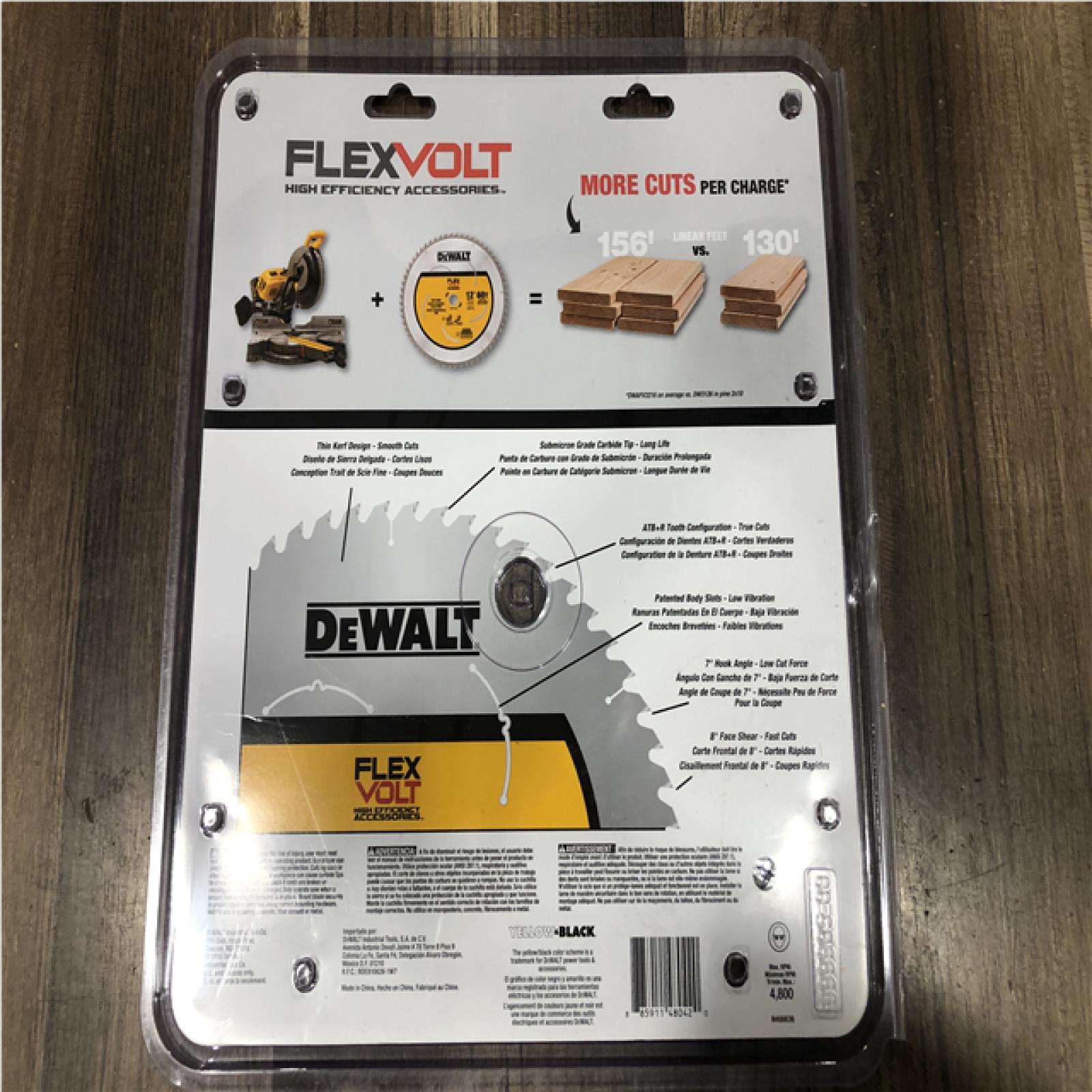 AS-IS DEWALT FLEXVOLT 12 in. 60-Teeth Carbide-Tipped Miter Saw Blade